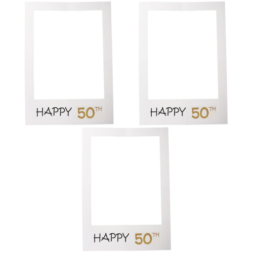 3Stk Happy 50 Selber Machen Papier Bilderrahmen 2