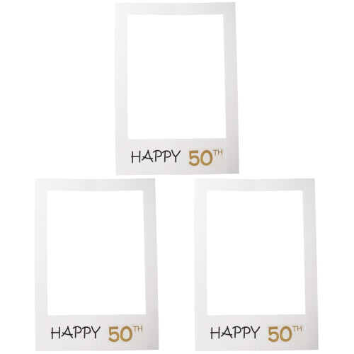 3Stk Happy 50 Selber Machen Papier Bilderrahmen 1