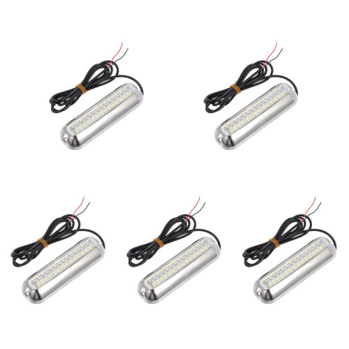 5Stk LED Unterwasser Bootslampe Silber & 1