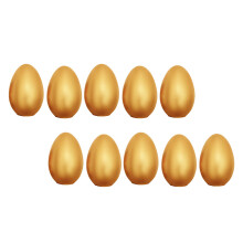 20 Stk. Goldene Hohle Eier Für Hochzeitsdekoration Und Party