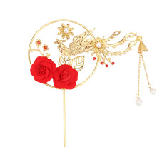 3Stk Romantische Kuchen Deko Gold Fan Hochzeit Engagement