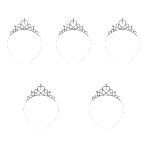 5Stk Exquisites Silber Tiara Haarreifen Für 2