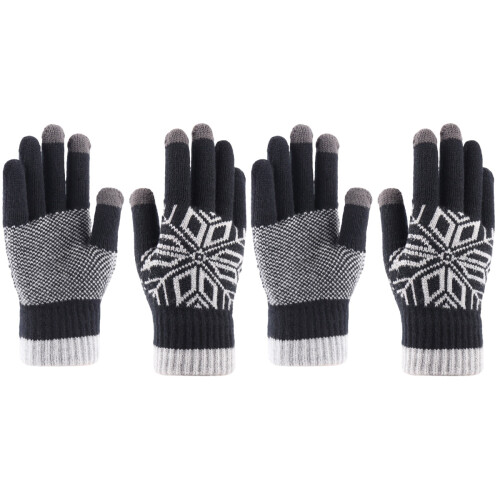2 Paar Verdickte Touchscreen-Winterhandschuhe Für Herren 1