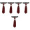 5St Rood Polyester Nekstrop Bruiloft En Partij, Unisex Stijl 4