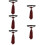 5St Rood Polyester Nekstrop Bruiloft En Partij, Unisex Stijl 11