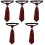 5St Rood Polyester Nekstrop Bruiloft En Partij, Unisex Stijl 3