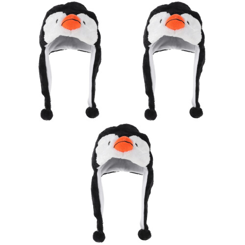 3St Comfort Hoed Kind Dier Pinguïn Met Elastiek 2