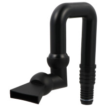3Stk Schwarze Aquarium Wasser Auslass U-Form Rücklauf Zubehör