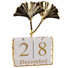 2Stk Kompakter Tischkalender Aus Holz Rustikales Deko Accessoire