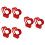 6Stk Rote Blumenverpackung Papierbox Mit Herzgriff 7