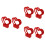 6Stk Rote Blumenverpackung Papierbox Mit Herzgriff 6
