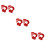 6Stk Rote Blumenverpackung Papierbox Mit Herzgriff 9