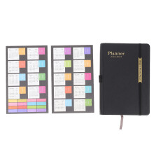 4Stk Büro Notizbuch Schwarzes PU-Tablet Journal Für Terminplanung