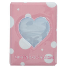 2Stk Fotoalbum Rosa Herzmotiv Mini Foto Speicheralbum