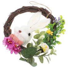 Kranz Mit Kunstblumen Rattanrahmen Für Frühlingsdekoration
