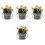 4Stk Künstliche Topfpflanzen Blumen Wohnaccessoire 5