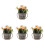 4Stk Künstliche Topfpflanzen Blumen Wohnaccessoire 4