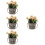 4Stk Künstliche Topfpflanzen Blumen Wohnaccessoire 9