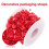 2Rolls Red Plastic Beaded Heart Chain for DIY Jewelry Making 6