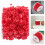 2Rolls Red Plastic Beaded Heart Chain for DIY Jewelry Making 5