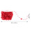 2Rolls Red Plastic Beaded Heart Chain for DIY Jewelry Making 4