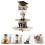 2 Sets Abschluss Cupcake Stand 3-stöckig Papier 4