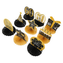 5Sets Geburtstagsdeko Papier-Honigwabe Mehrfarbige Partyornament