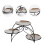 2Sets Kuchen Display Regal in Silber Für 8