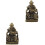 2Stk Desktop Guan Statue Messing Skulptur Figur 5