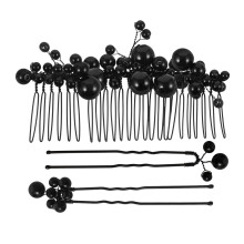 4 Sets -Haarstecker Imitat-Perlen Handgemacht