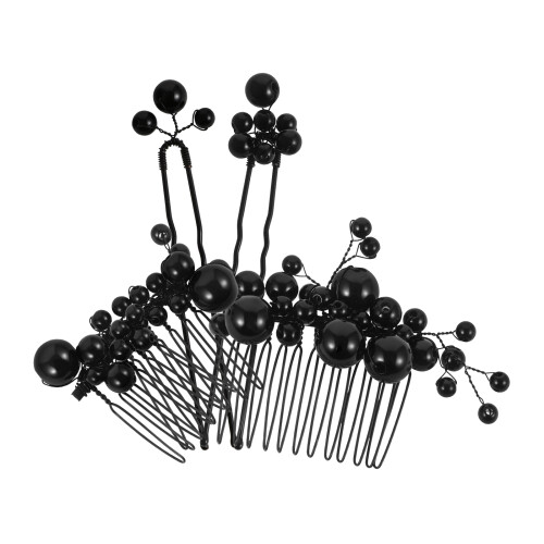 4 Sets -Haarstecker Imitat-Perlen Handgemacht 2