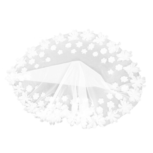5 Brautkopfschmuck Weiße Netzschleier Schulterlang