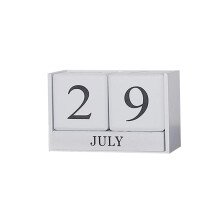 2Stk Weißer Holz Schreibtischkalender Kreative Manuelle