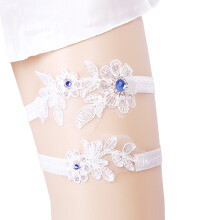 6Stk Weiße Hochzeit Strumpfband Mit Spitze Elegant