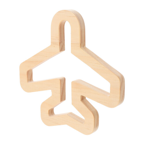 Khaki Holz Flugzeug Deko Stabil Desktop Ornament Rustikal Elegant