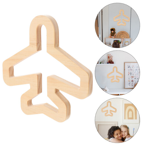 Khaki Holz Flugzeug Deko Stabil Desktop Ornament Rustikal Elegant 2