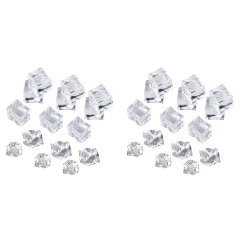 40Ud Cubos De Hielo Artificial Reutilizables Color Para Decorar 1