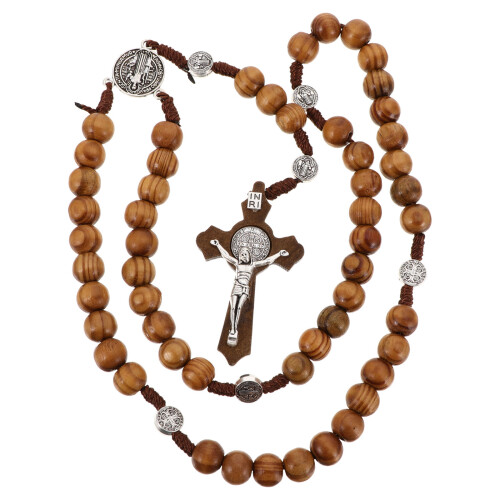 3Ud Collar De Madera Marrón Con De Oración