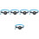 5Ud Collar Reflectante Antipérdida Azul Para Perros Y 5