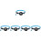 5Ud Collar Reflectante Antipérdida Azul Para Perros Y 6
