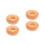 4 Unidades De Donut Falso Decoración De 6