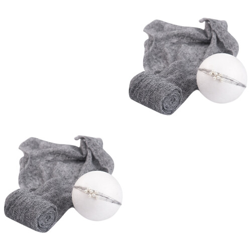 2Pcs Grey Baby Photo Props Soft Comfortable Wrap Swaddle 2