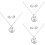 3 Sets Easter Bunny Eardrop Necklace Cartoon Jewelry 8