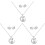 3 Sets Easter Bunny Eardrop Necklace Cartoon Jewelry 4
