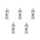 5Pcs Holy Water Bottle: Refillable Glass With Cross 5