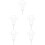 5Pcs White Decorative Cemetery Stakes Easy Insert Lawn Yard Ornament 6