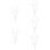 5Pcs White Decorative Cemetery Stakes Easy Insert Lawn Yard Ornament 10