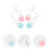 8 Pairs Bunny Shape Acrylic Earring Rabbit Pendant Easter Ornament 9