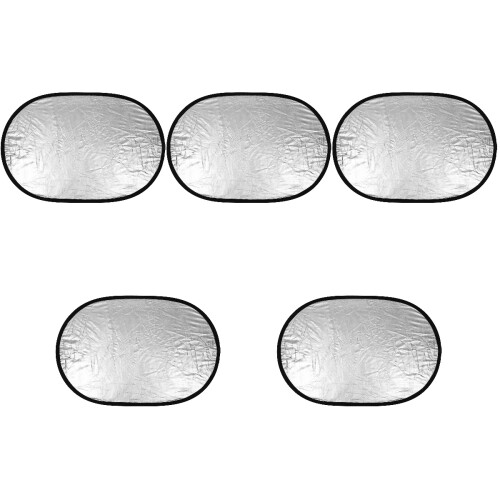5Pcs Portable 2-In-1 Collapsible Oval Light Reflector 2