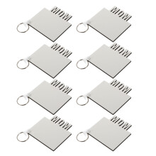 24Pz Portachiavi Bianco Vuoti in Materiale Per Decorazioni DIY